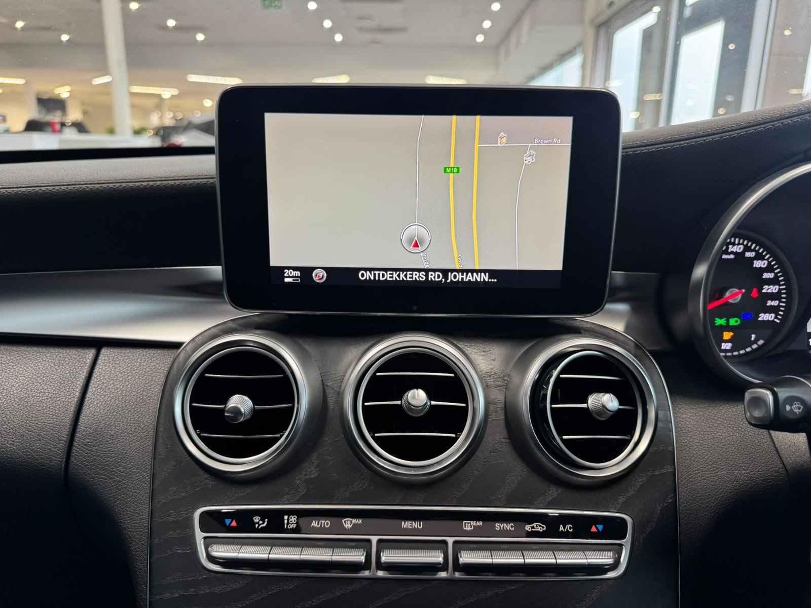 Mercedes-Benz C-Class navigation display