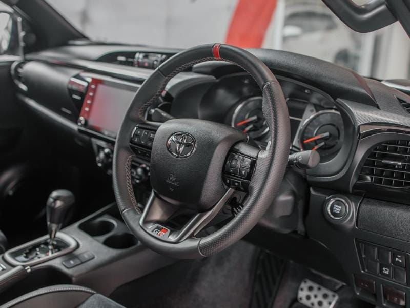 Toyota Hilux GR-S driver cockpit