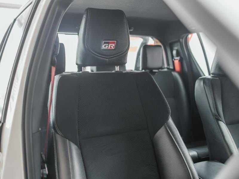 Toyota Hilux GR-S front seat detail