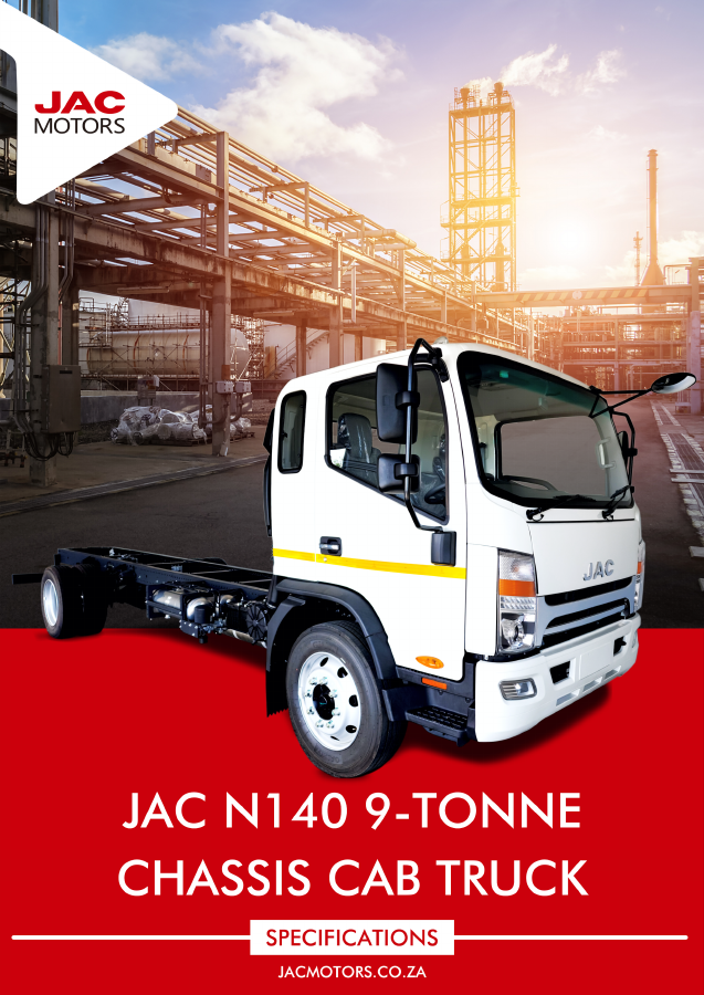 JAC N140 9-tonne chassis cab truck brochure cover