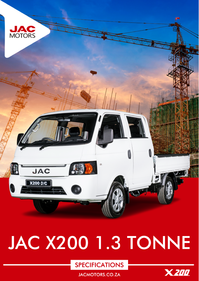 JAC X200 1.3-tonne Double Cab brochure cover